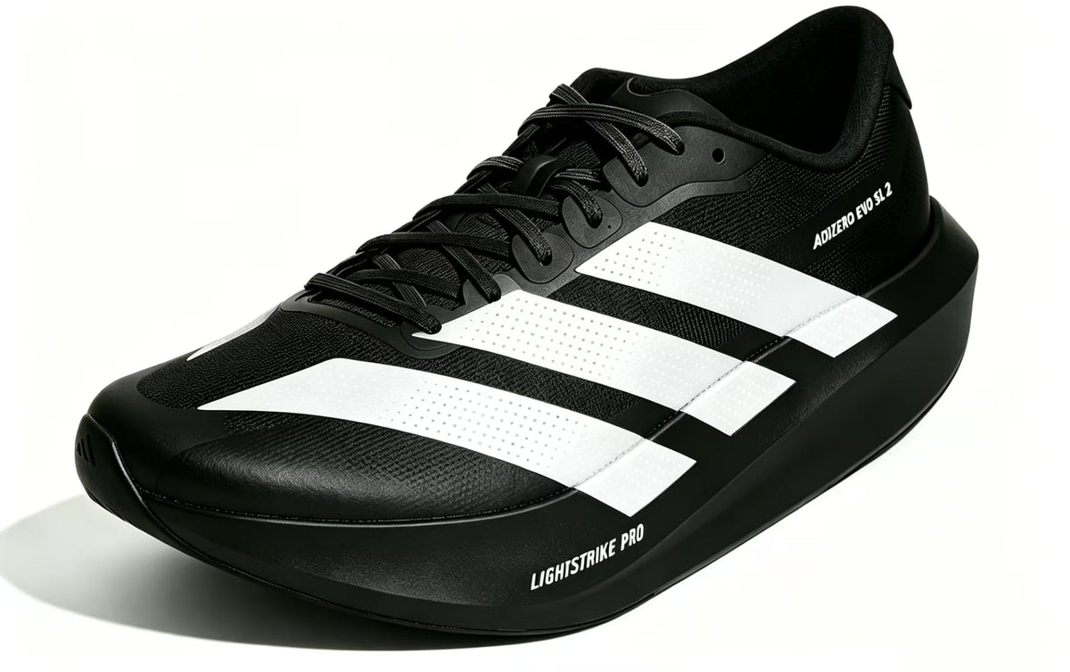 Black and White Adidas Adizero Evo SL 2 Running Shoes