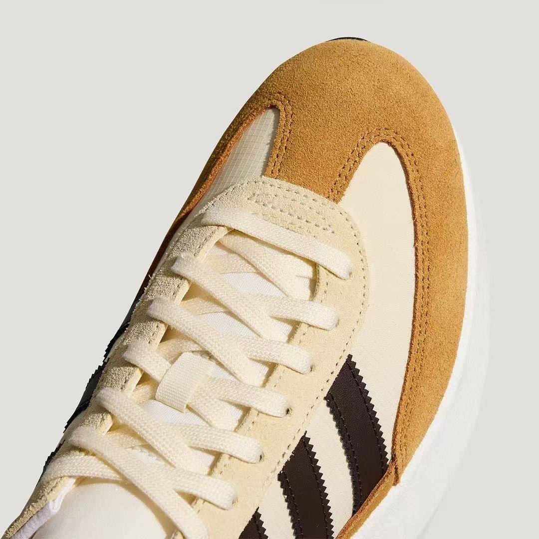 adidas Nizza Platform Low Sneakers in Cream and Tan
