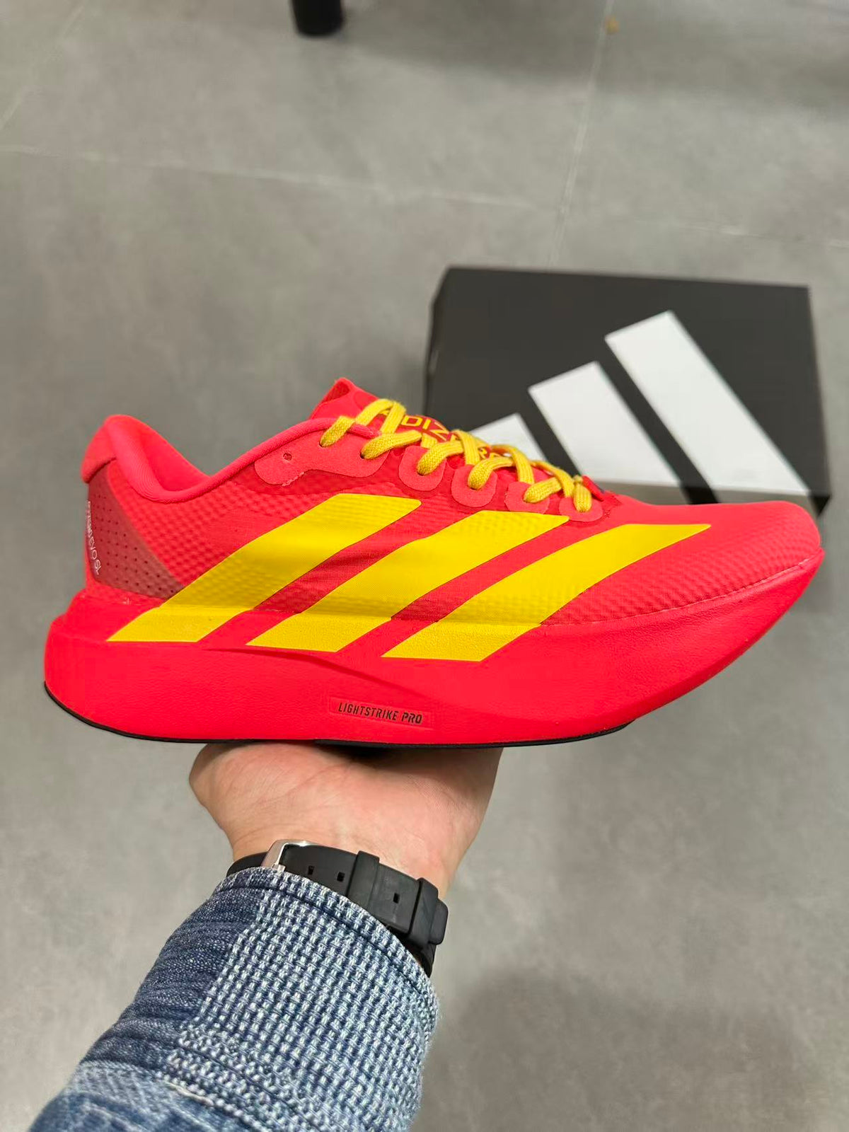 Adidas Lightstrike Pro Running Shoes Red Yellow JQ4442