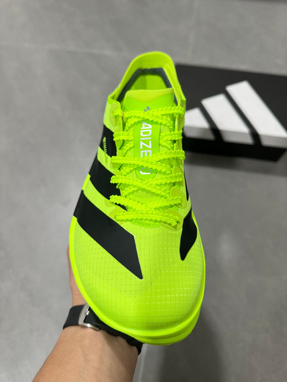 Adidas Lightstrike Pro Running Shoes in Neon Yellow and Black KI8297