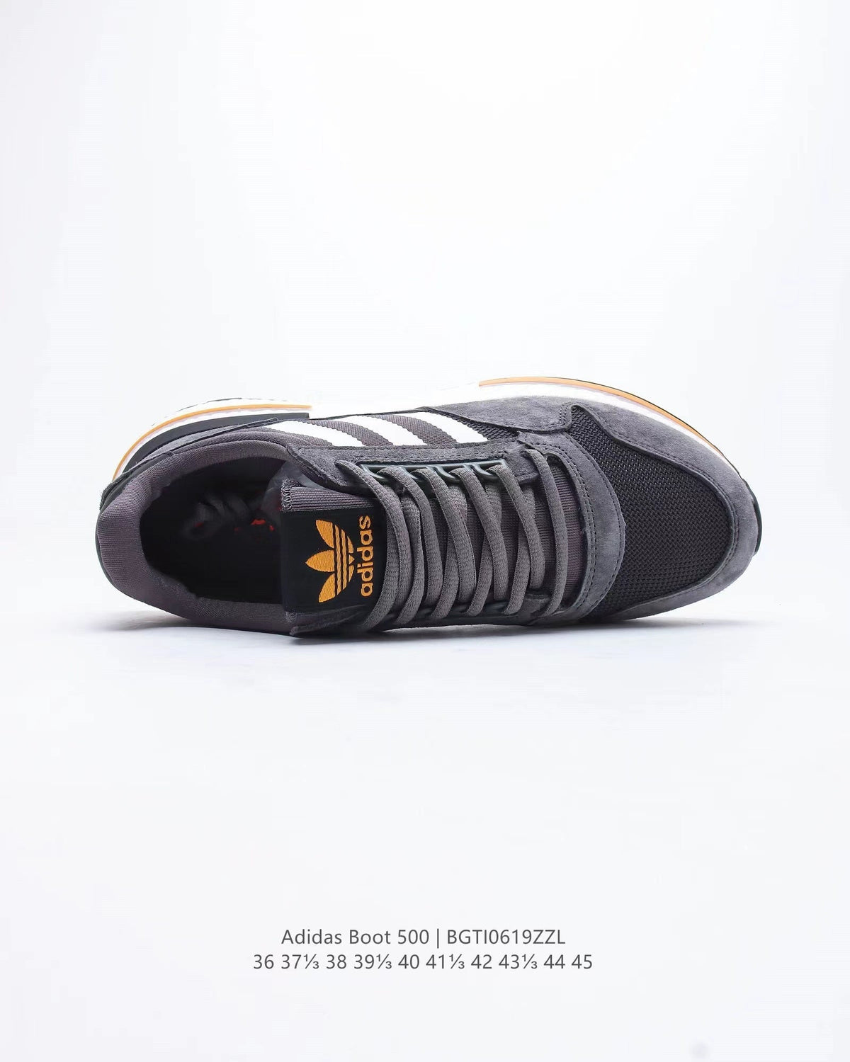 adidas Boot 500 Running Sneakers Grey Black Orange