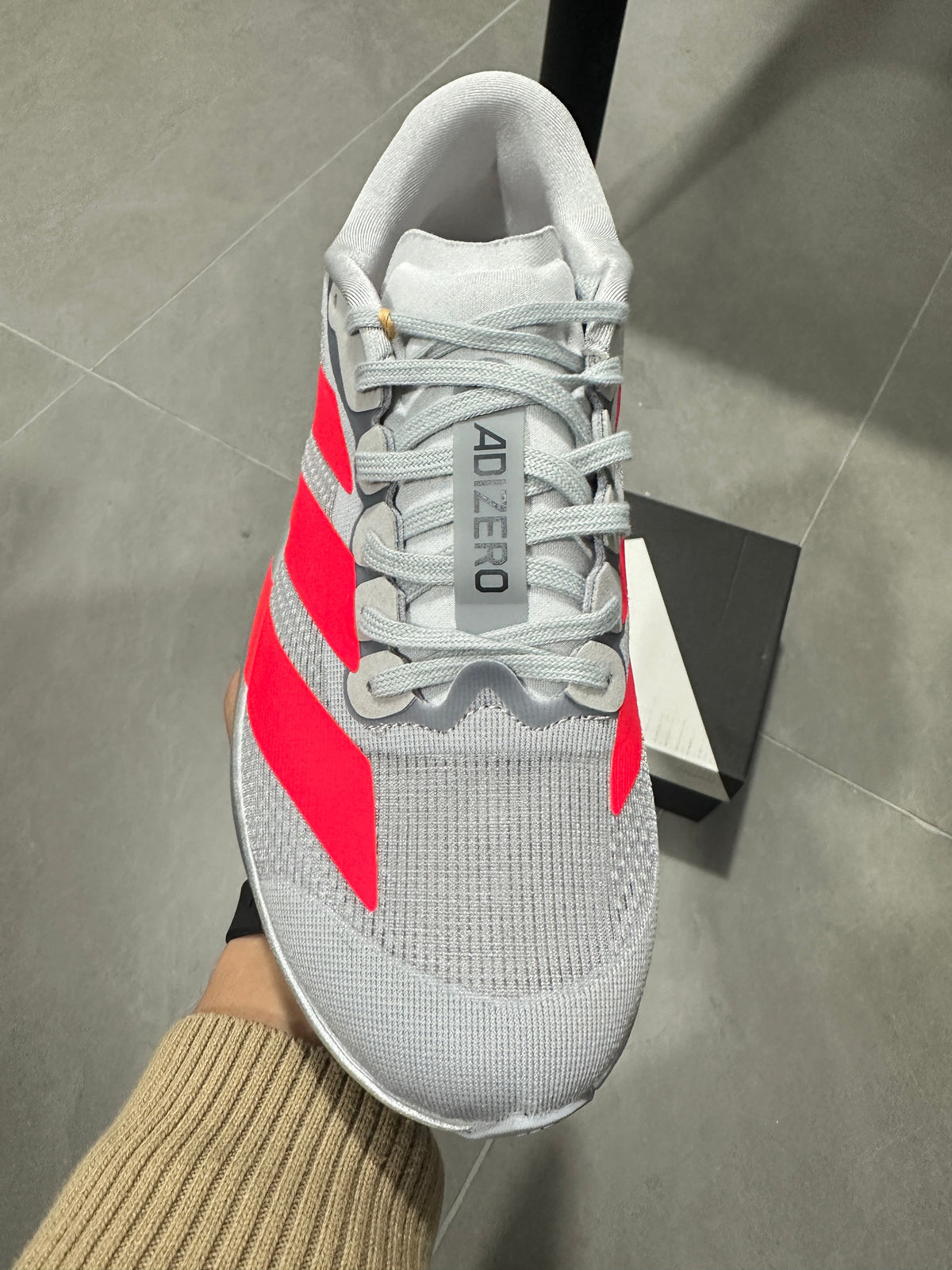 Adidas Lightstrike Pro Running Shoes, Gray and Red KI3381
