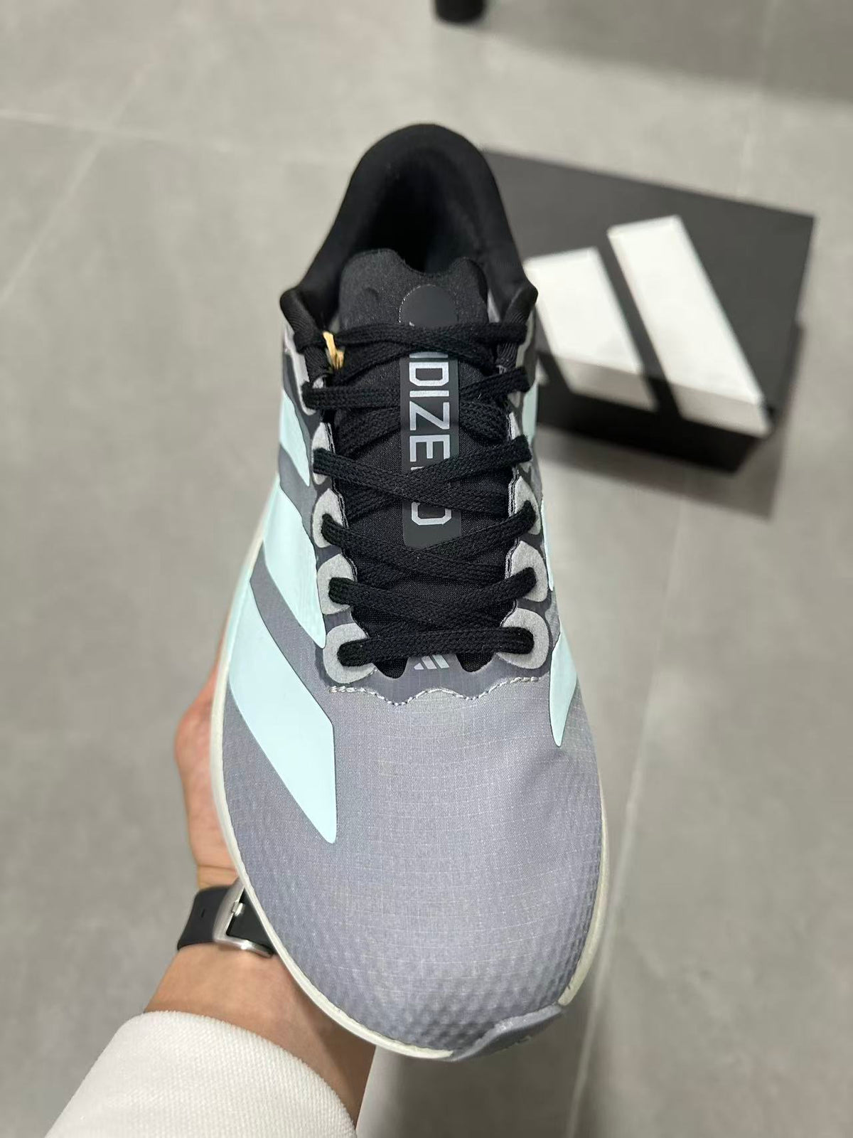 Adidas Lightstrike Pro Running Shoes in Gray and Blue