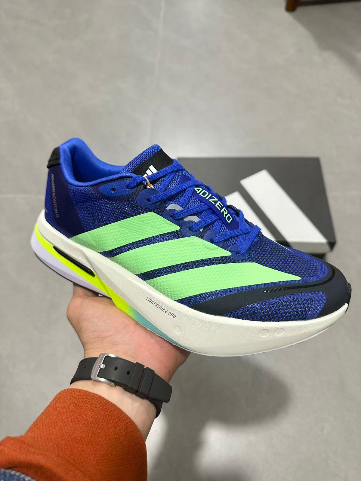 Adidas Adizero Lightstrike Pro Running Shoes Blue Green