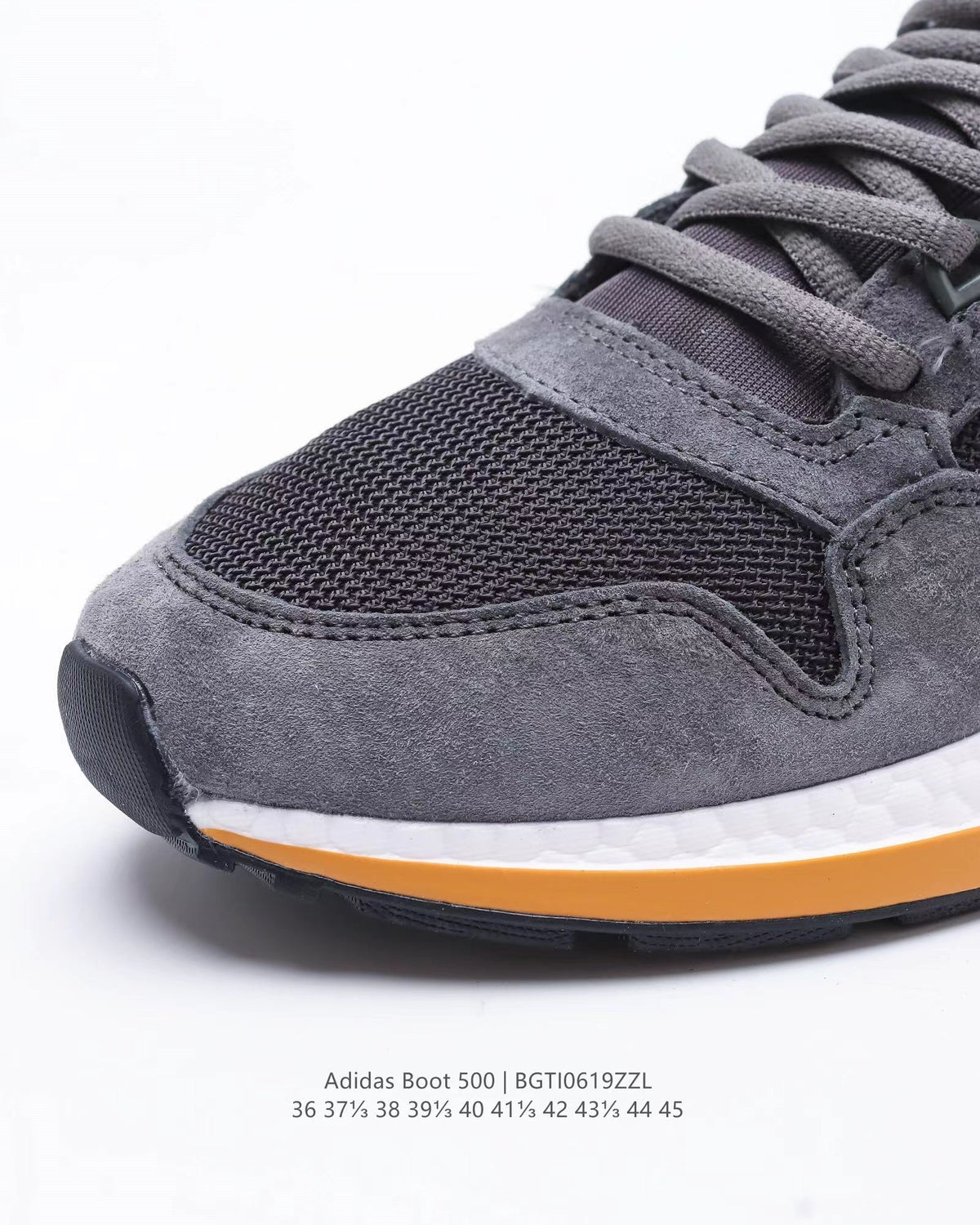 adidas Boot 500 Running Sneakers Grey Black Orange