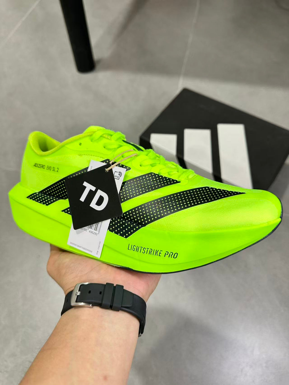 adidas Adizero Evo SL 2 Neon Yellow Running Shoes
