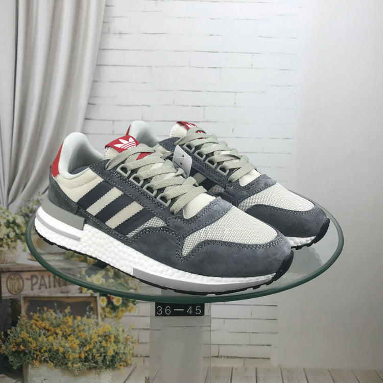 adidas ZX 500 RM Retro Running Sneakers, Grey and White