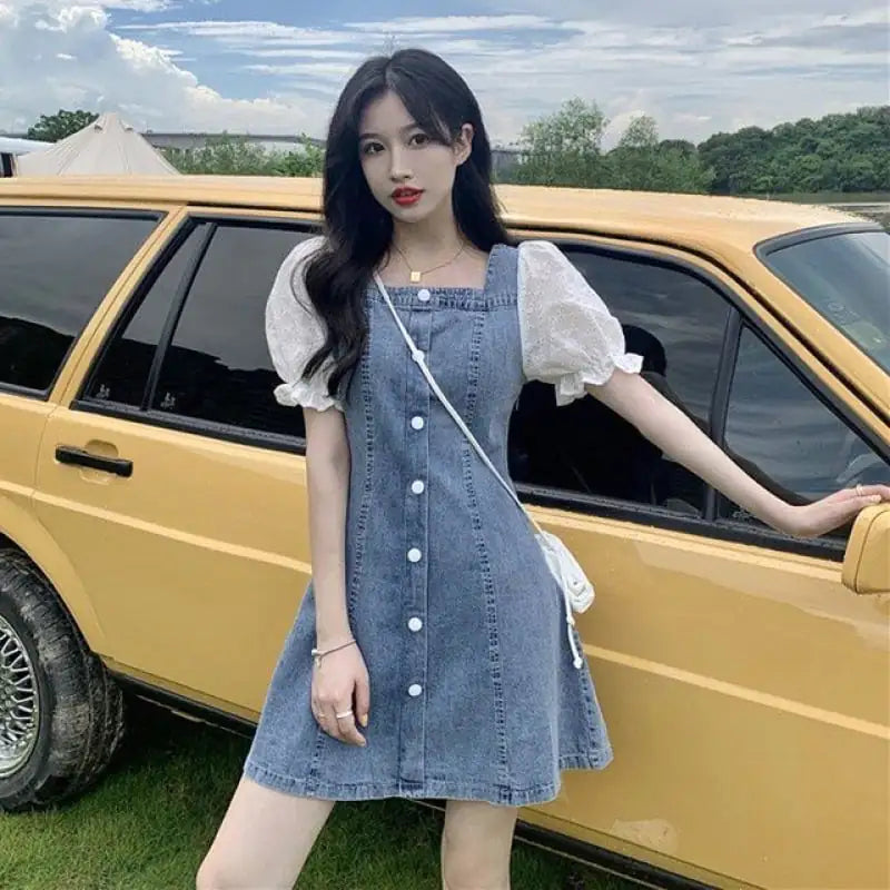 Summer Women's Dress with Waistband