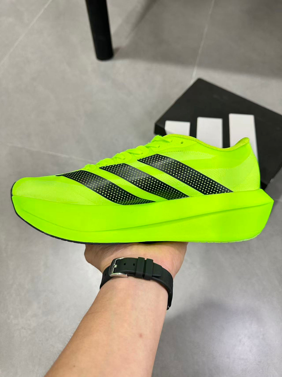 adidas Adizero Evo SL 2 Neon Yellow Running Shoes