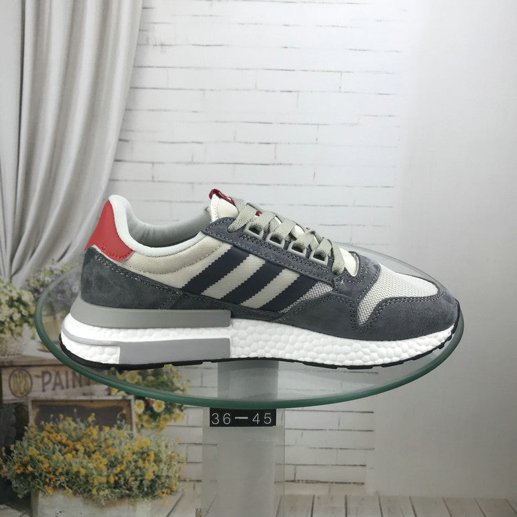 adidas ZX 500 RM Retro Running Sneakers, Grey and White