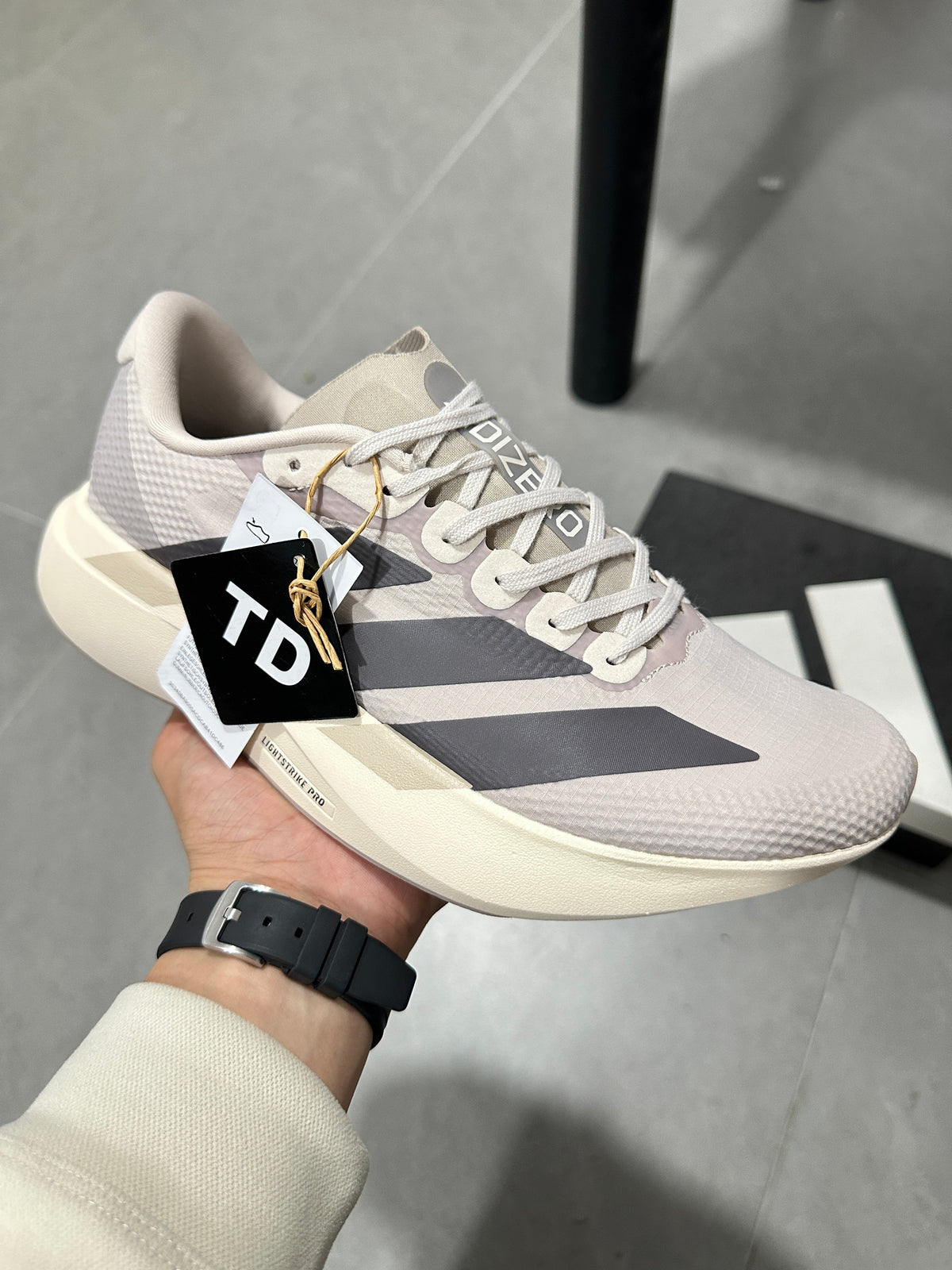 Adidas Lightstrike Pro Running Shoes White and Gray KJ2001
