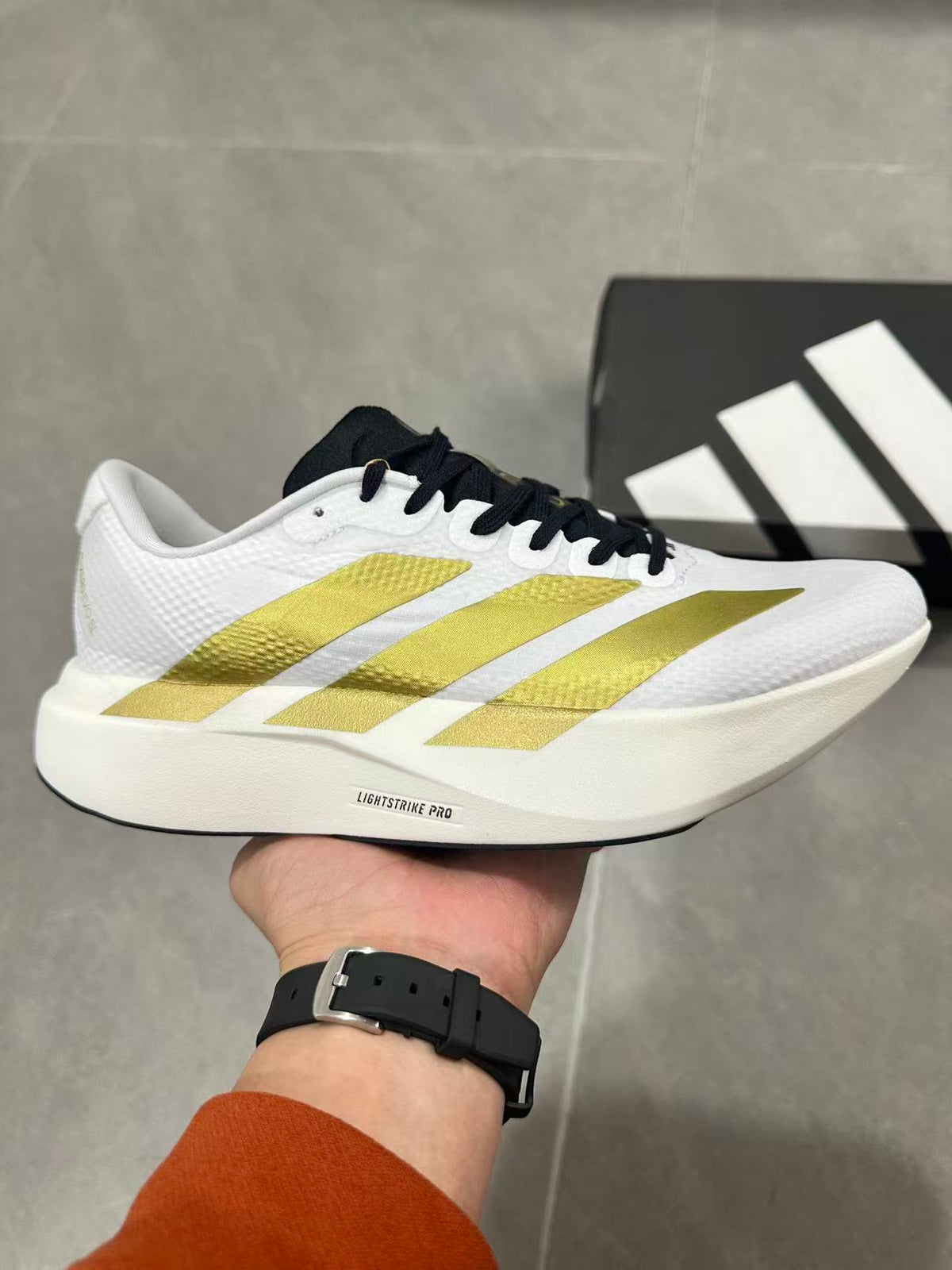 Adidas Lightstrike Pro Running Shoes White Gold JQ4441