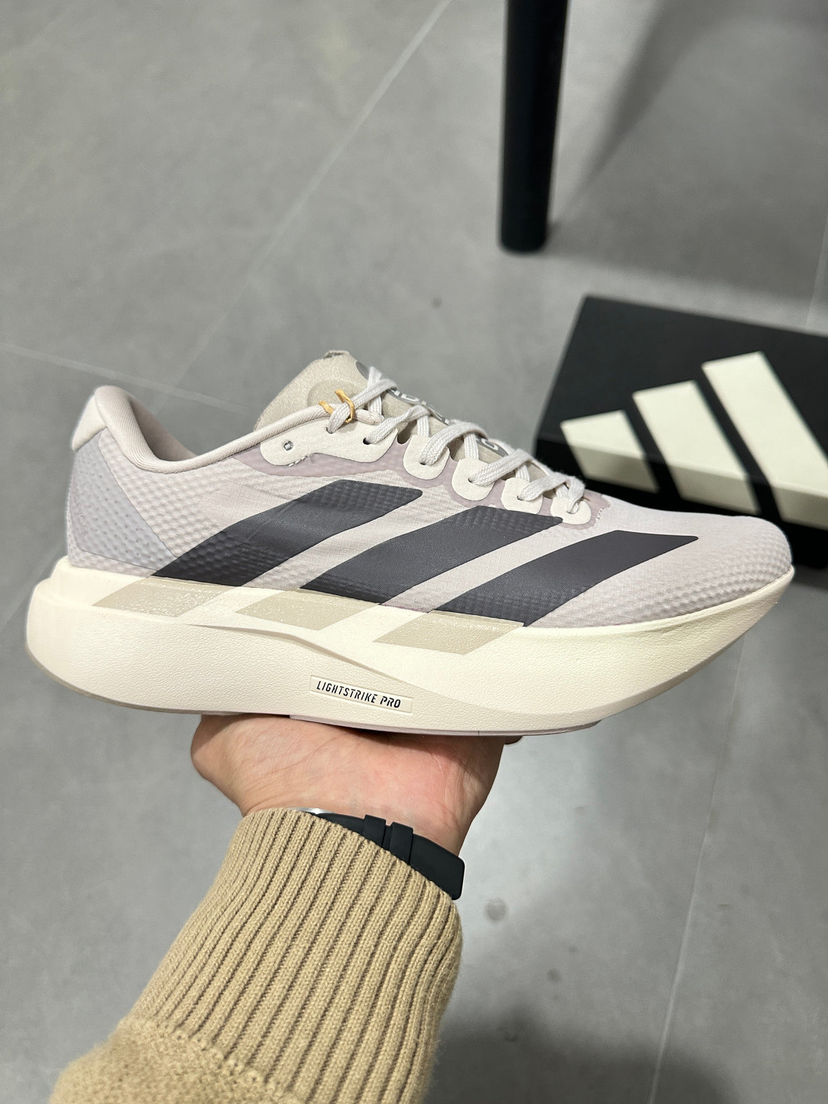 Adidas Lightstrike Pro Running Shoes White and Gray KJ2001