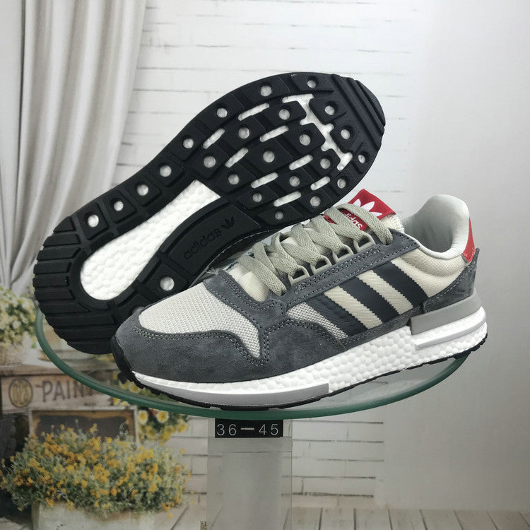 adidas ZX 500 RM Retro Running Sneakers, Grey and White