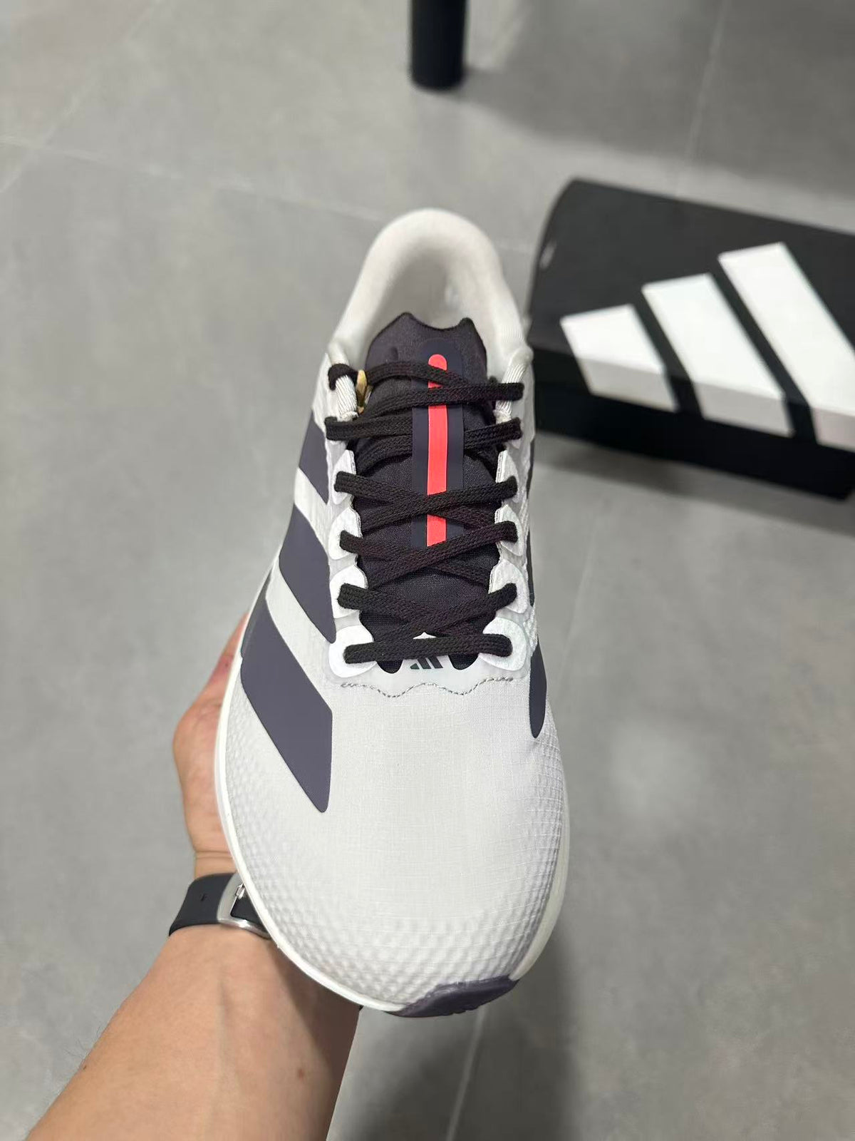 Adidas Lightstrike Pro Running Shoes White Gray KJ3670