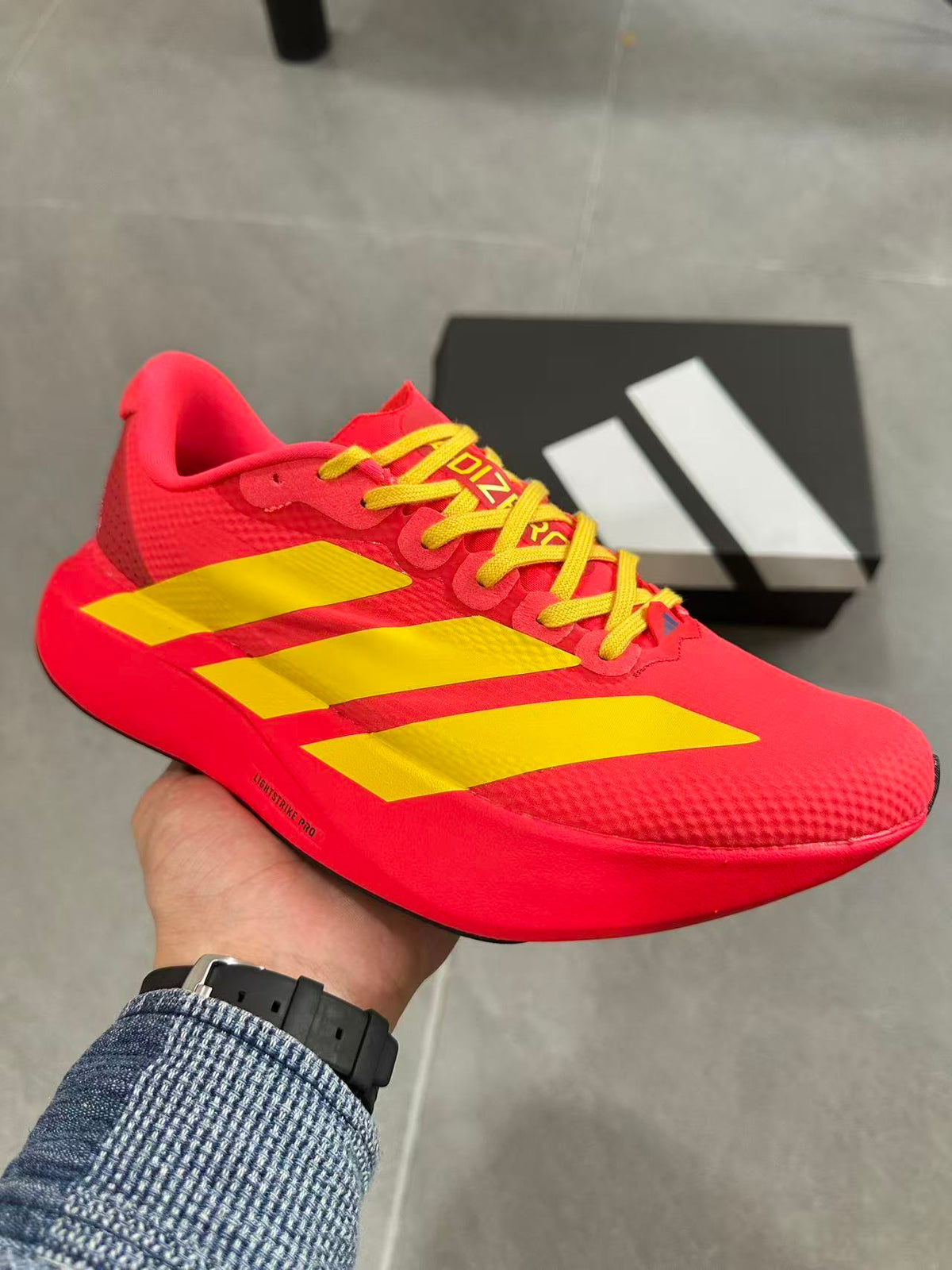 Adidas Lightstrike Pro Running Shoes Red Yellow JQ4442
