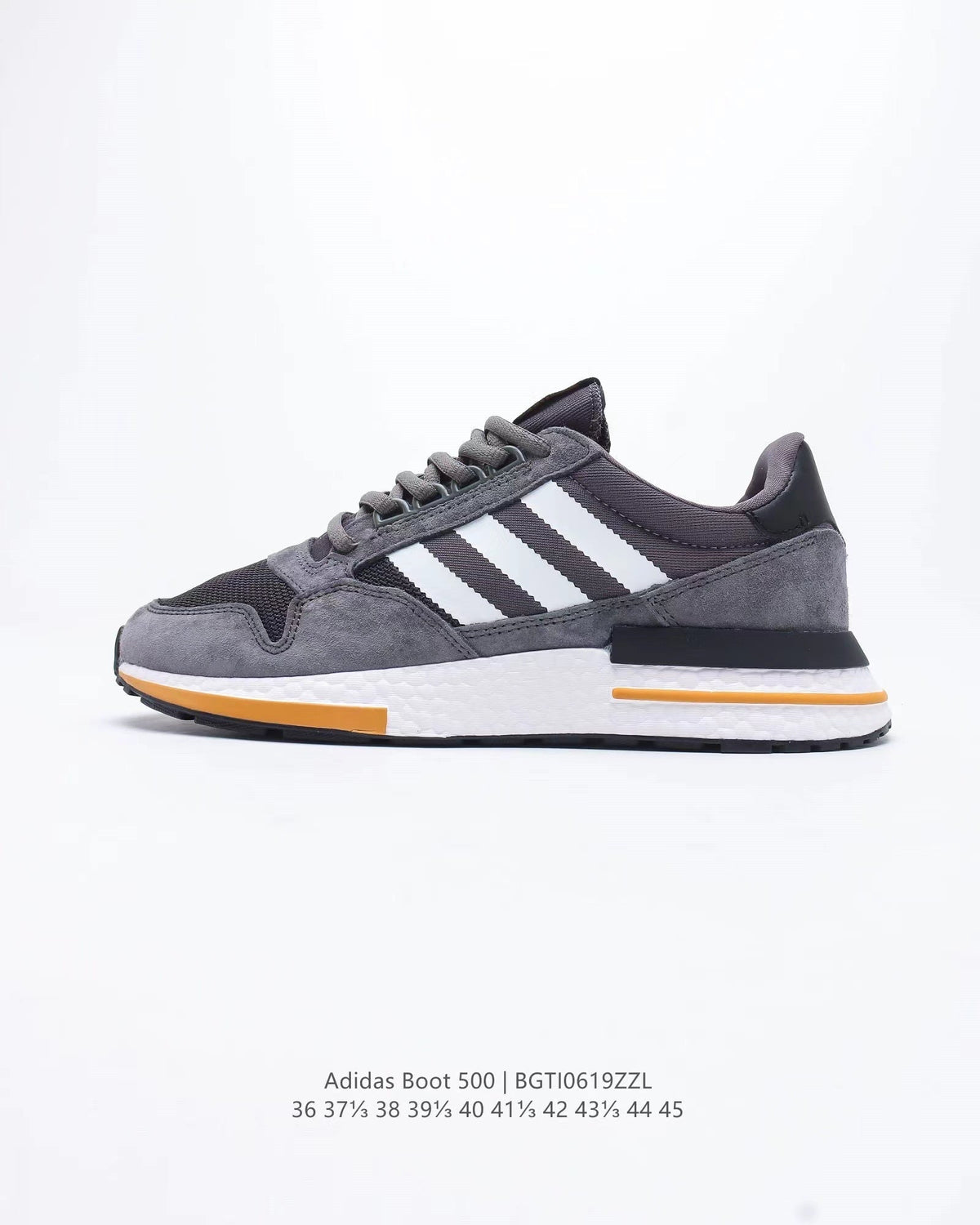adidas Boot 500 Running Sneakers Grey Black Orange