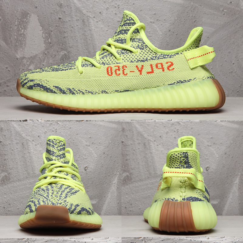 Adidas Yeezy Boost 350 V2 Sneaker in Lime Green and Brown