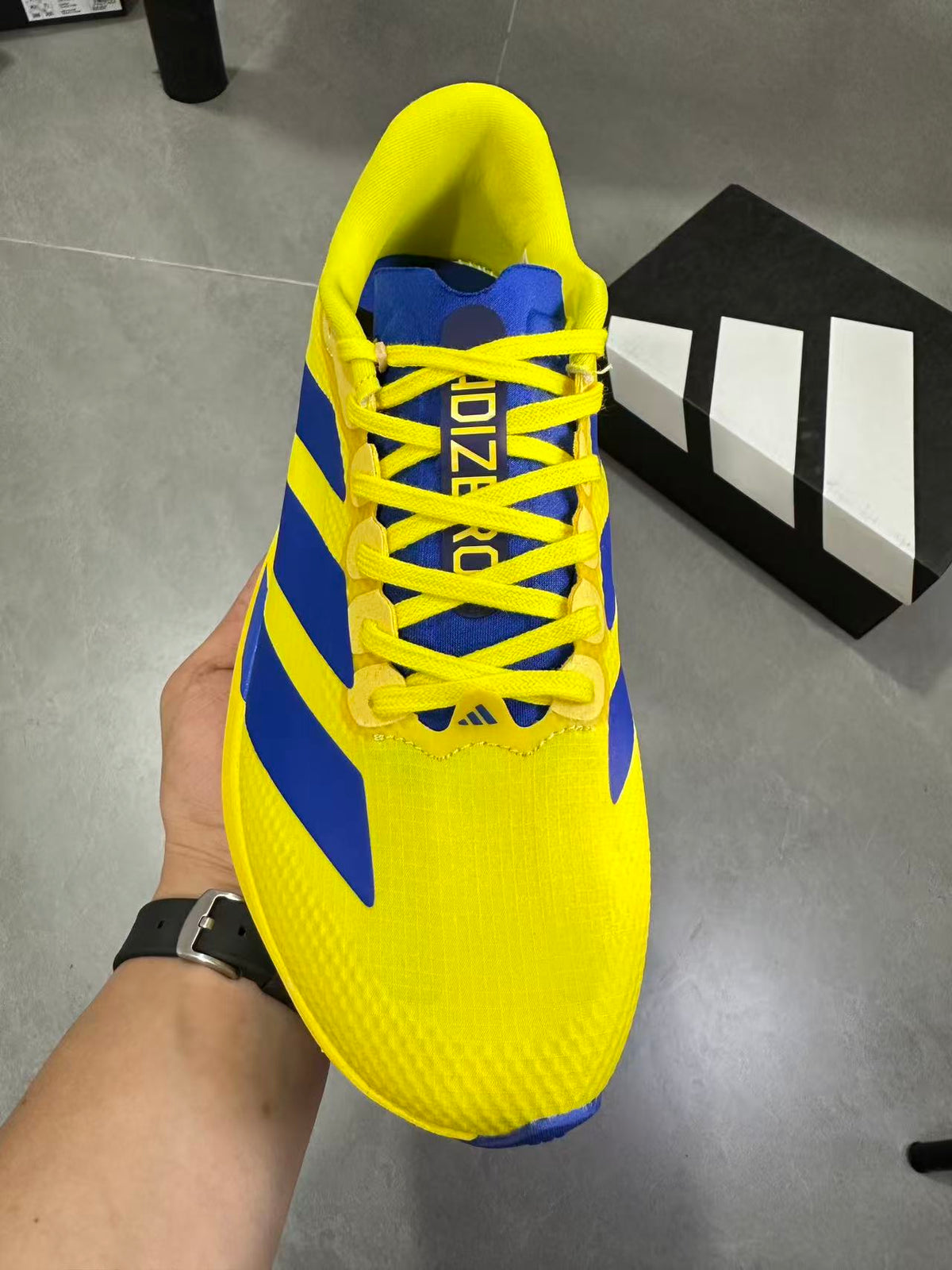 Adidas Lightstrike Pro Running Shoes, Yellow and Blue