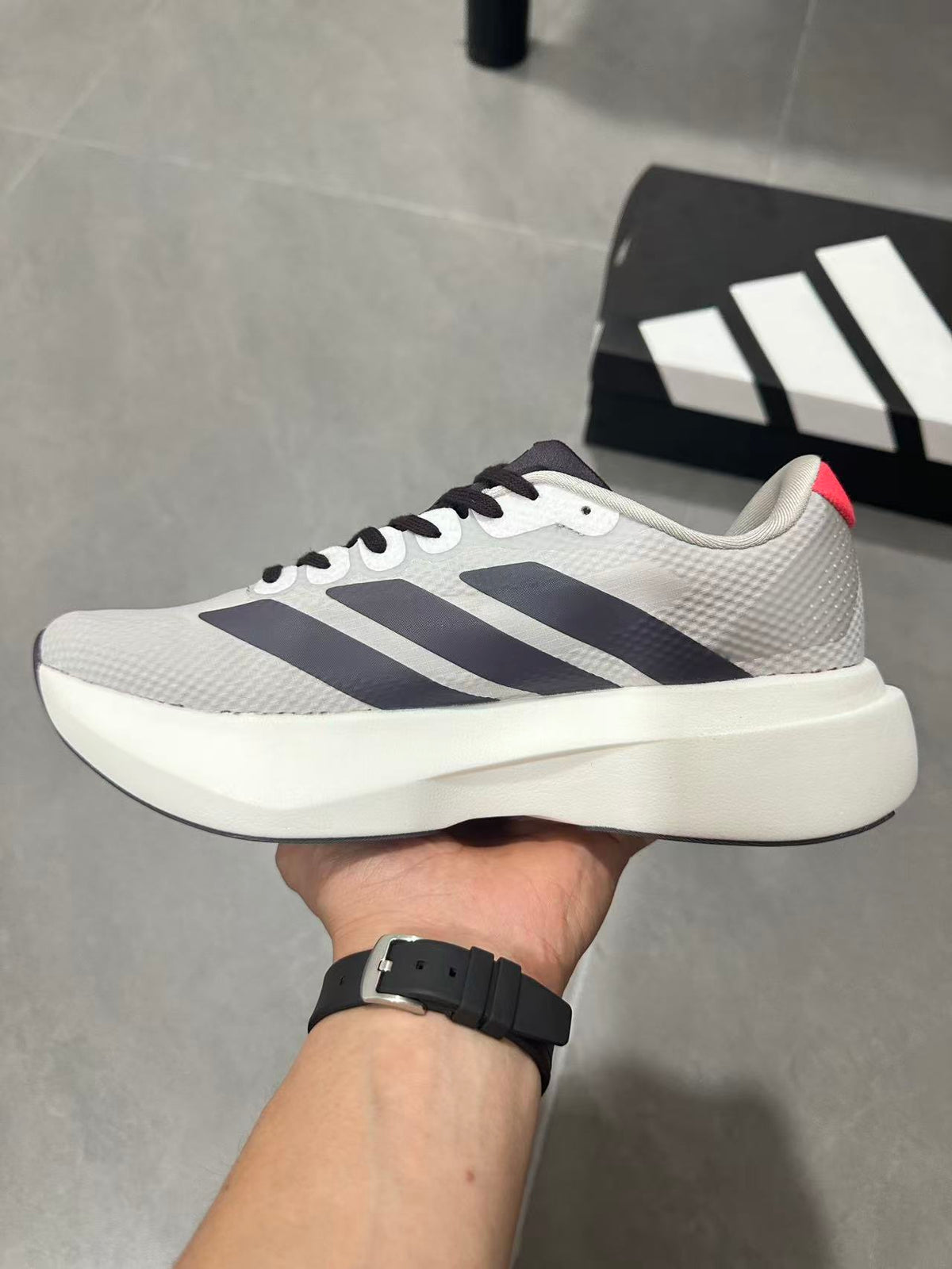 Adidas Lightstrike Pro Running Shoes White Gray KJ3670