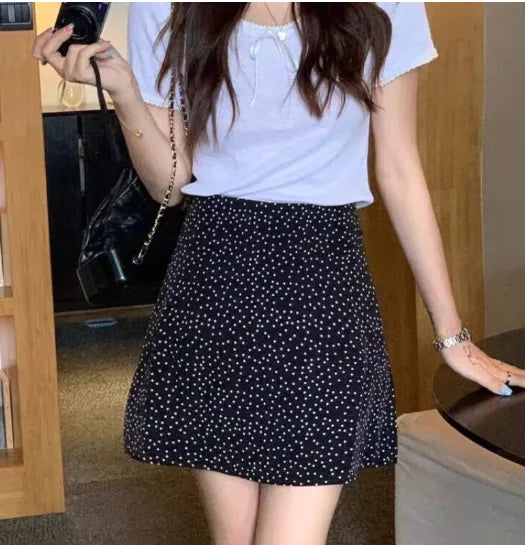 Summer Polka Dot Mini Skirt