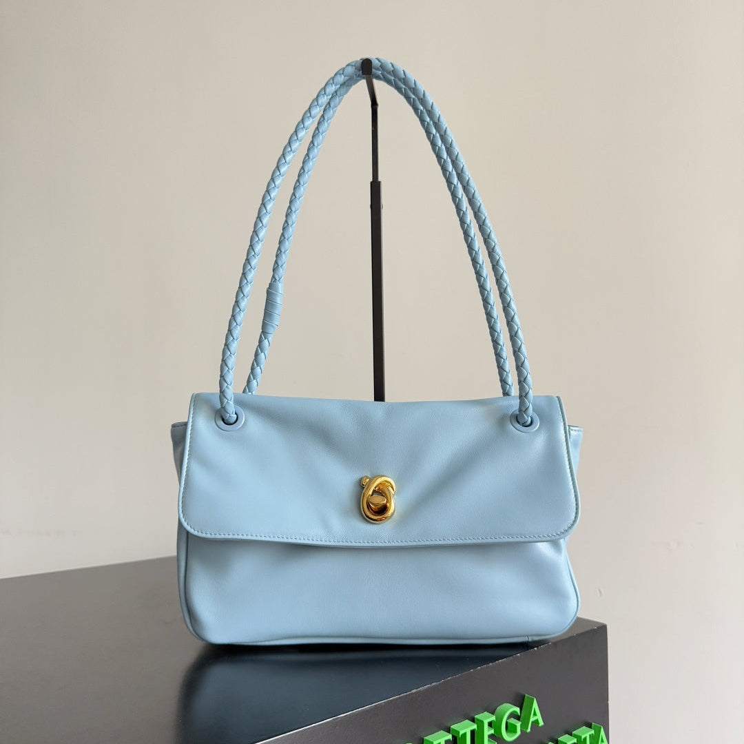 Bottega Veneta 2026 Madison Bag Blue Lambskin 129928